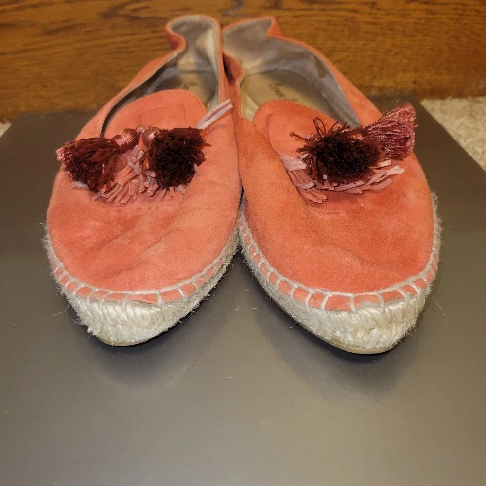 Carmen Saiz Espadrille‎ Flats Womens EU 40 US 9.5-10 Coral Suede Tassel...